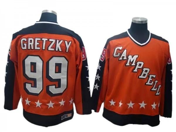 NHL 1984 All Star Game Campbell #99 Wayne Gretzky Vintage CCM Jersey -Orange by Hockey David