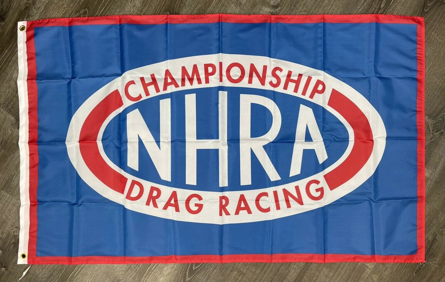 NHRA Racing Flag 3x5 ft Blue Banner National Hot Rod Association Man-Cave by flagsjustdoit