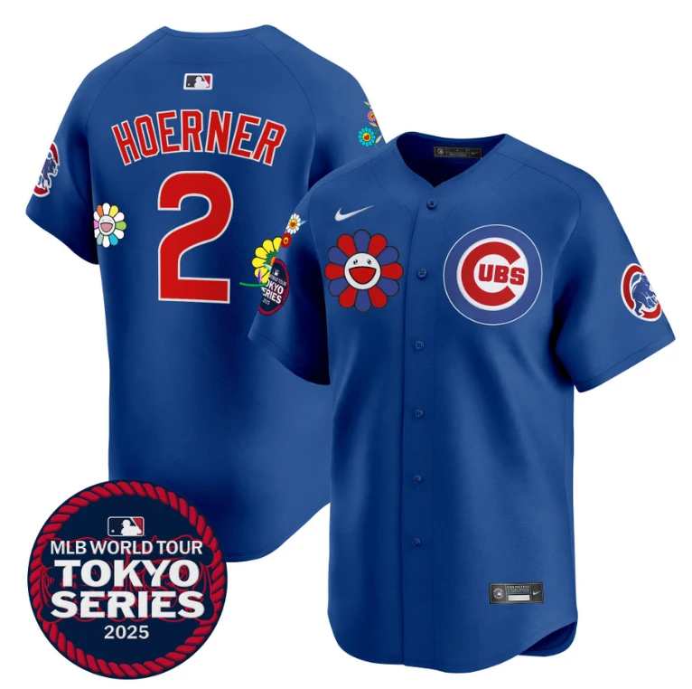 Nico Hoerner Jersey #2 Chicago Cubs Tokyo Series 2025 Vapor Premier Limited Stitched Royal by My Store