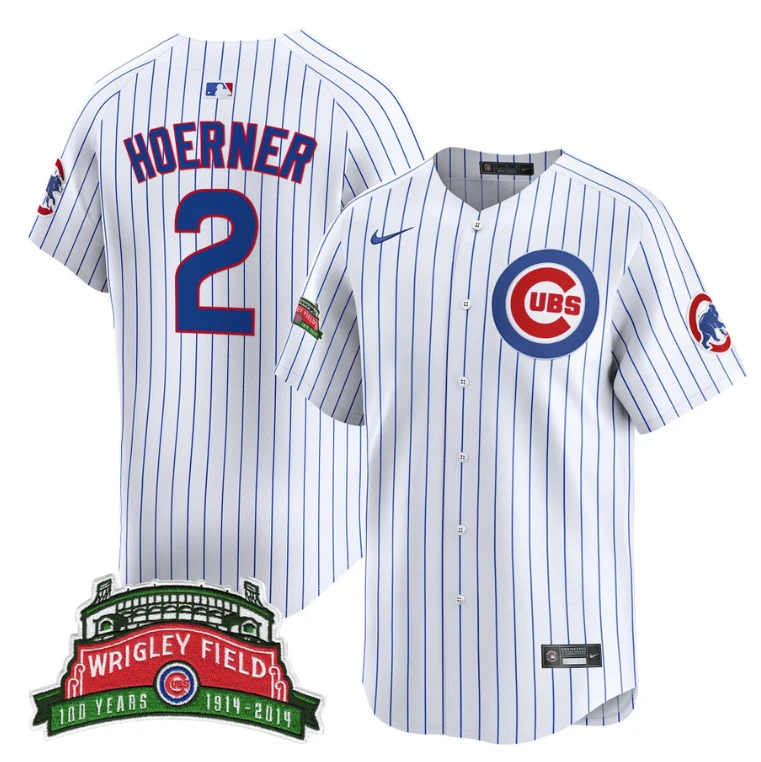 Nico Hoerner Jersey #2 Chicago Cubs Wrigley Field Style Vapor Premier Limited Stitched Royal by My Store