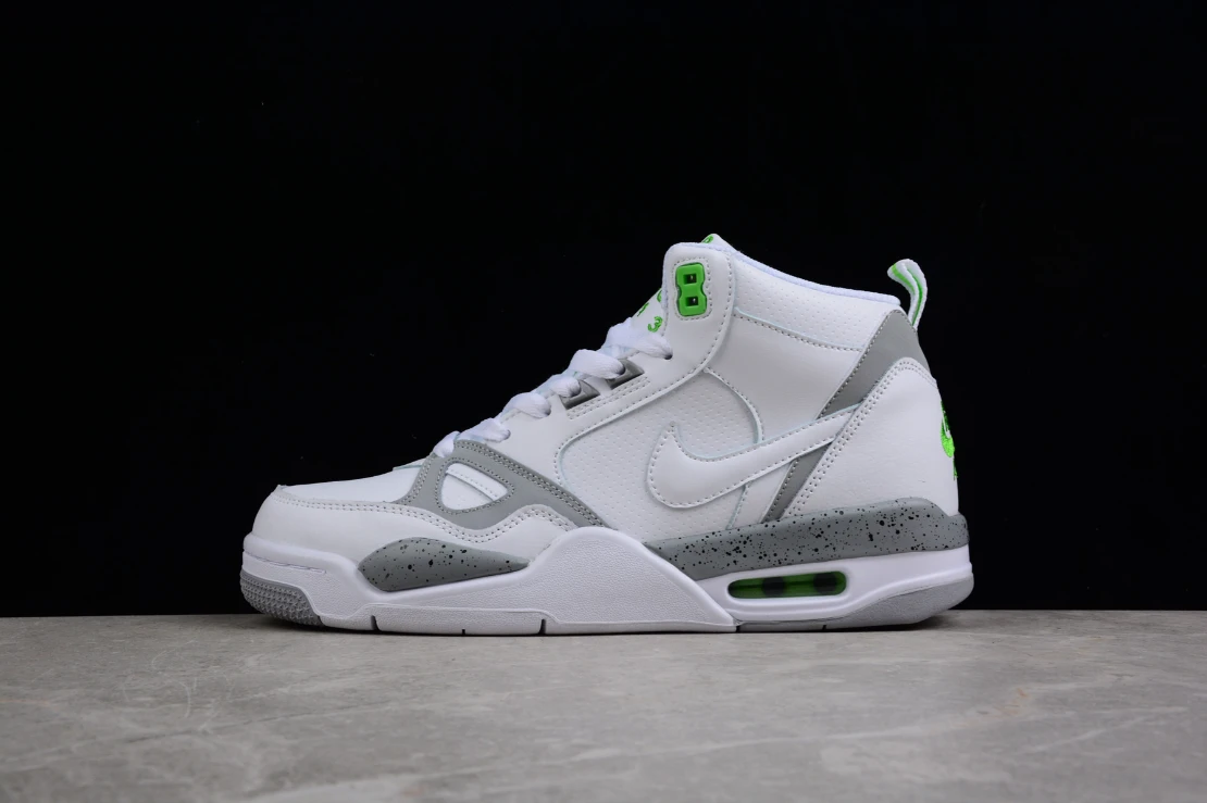 NK Air Flight 13 Mid White Grey Green by Air Jordan