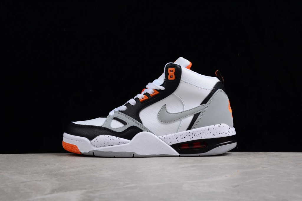 NK Air Flight 13 Mid White Wolf Grey Total Orange Black by Air Jordan
