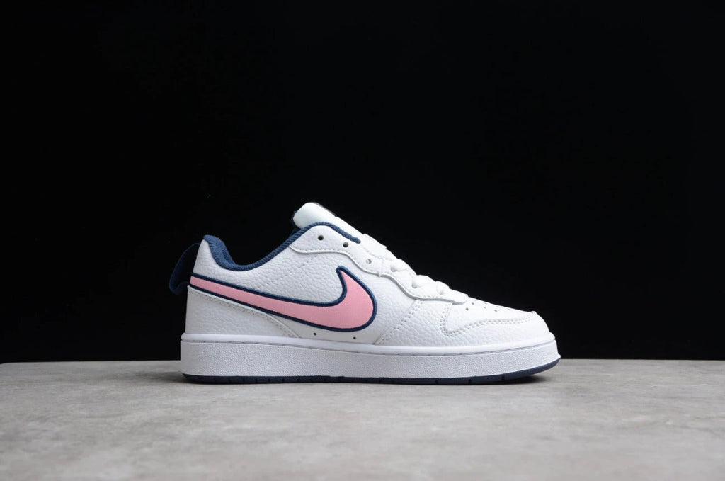 NK Court Borough Low 2 White Pink Glaze Midnight Navy by Air Jordan