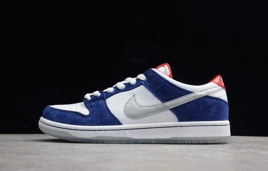 NK Dunk Low Royal Blue Metallic Silver Red by Air Jordan