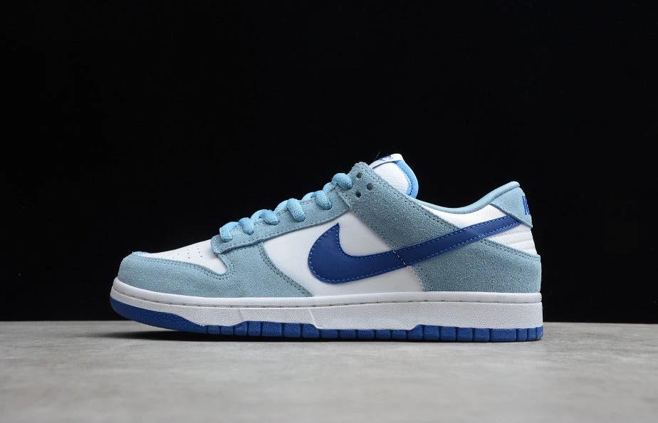 NK Dunk Low White Light Blue Dark Blue by Air Jordan