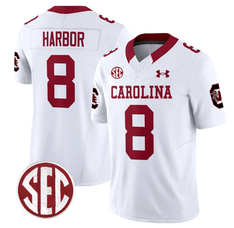 Nyck Harbor Jersey #8 South Carolina Gamecocks Football 1980 Throwback Vapor Limited White by My Store