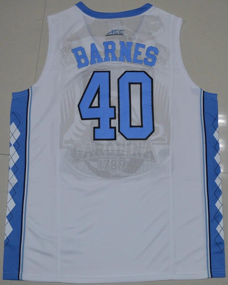 North Carolina Tar Heels #40 Harrison Barnes NCAA Basketball Jersey White by My store basketball