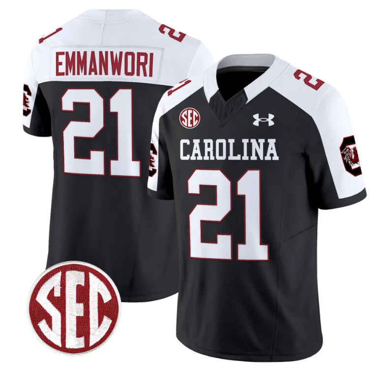 Nick Emmanwori Jersey #21 South Carolina Gamecocks Football 1980 Throwback Vapor Limited Black Alternate by My Store