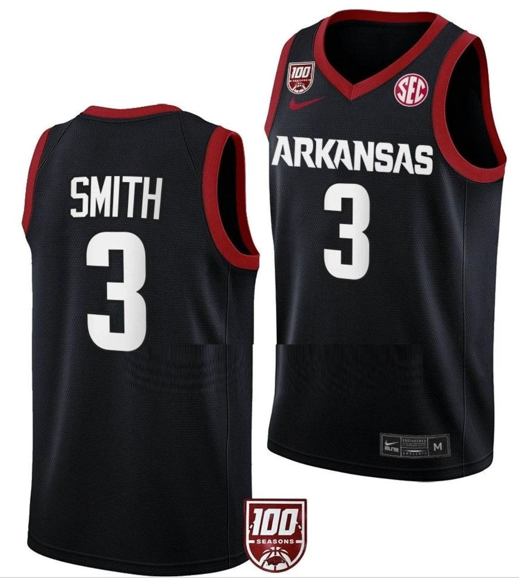 Nick Smith Jersey Arkansas Razorbacks College Basketball 100 Season #3 by My store basketball