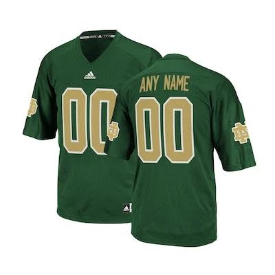 Notre Dame Fighting Irish Custom Name Number Football Jersey Green Stitched by My Store