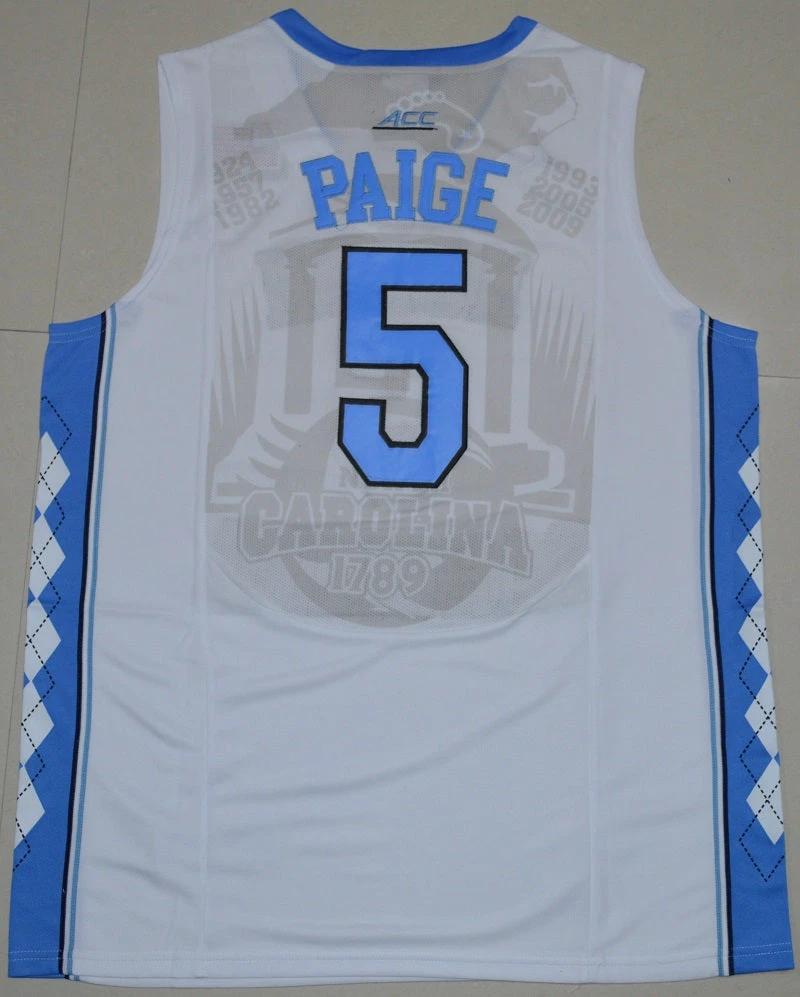 North Carolina Tar Heels #5 Marcus Paige NCAA Basketball Jersey White by My store basketball