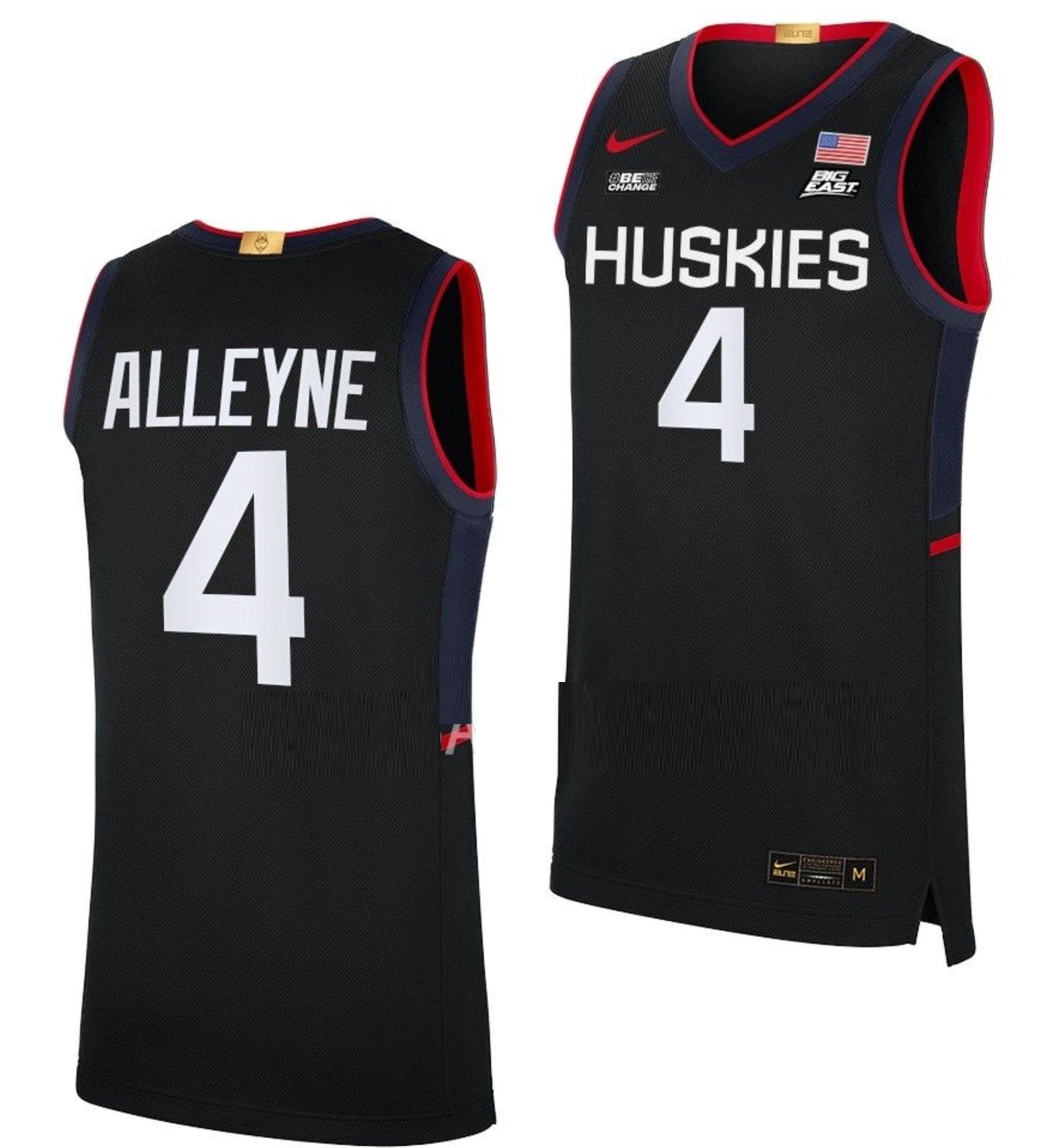 Nahiem Alleyne Jersey UConn Huskies College Basketball Limited Black #4 by My store basketball