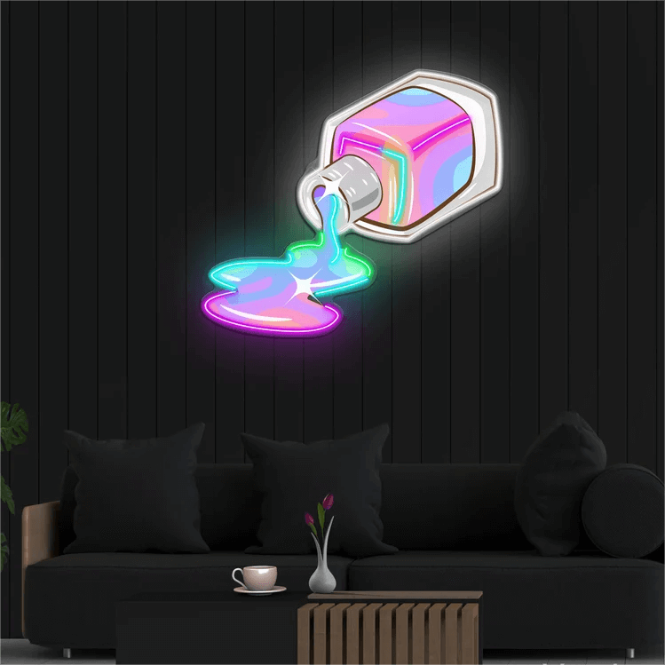 Nail Polish Spilling LED Sign Light Nail Salon Room Decor by Neonchics