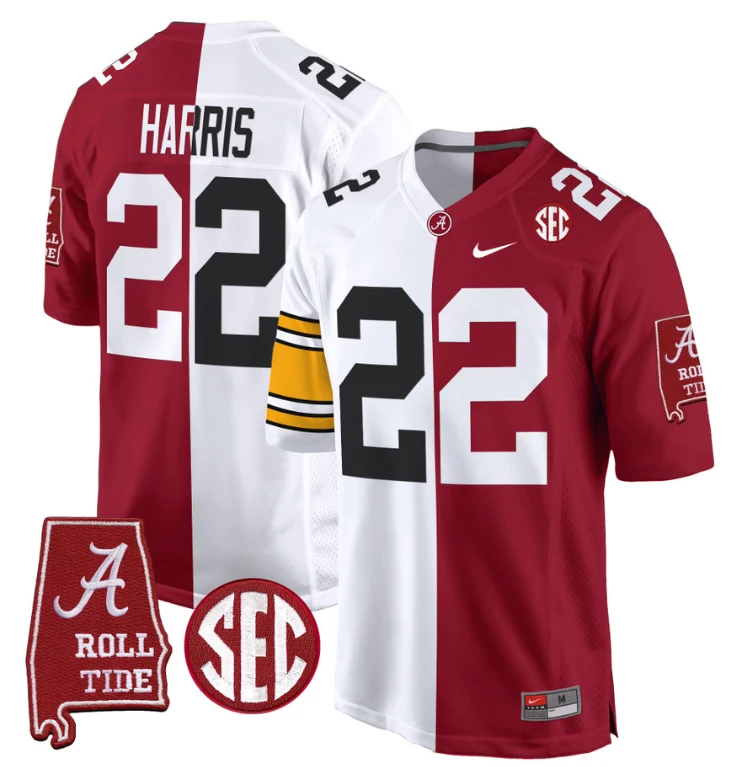 Najee Harris Jersey #22 Alabama Crimson Tide Split Football Game Stitched by NCAA Football Jersey