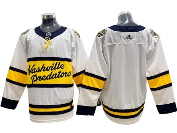 Nashville Predators Blank White 2020 Winter Classic Jersey by Hockey David