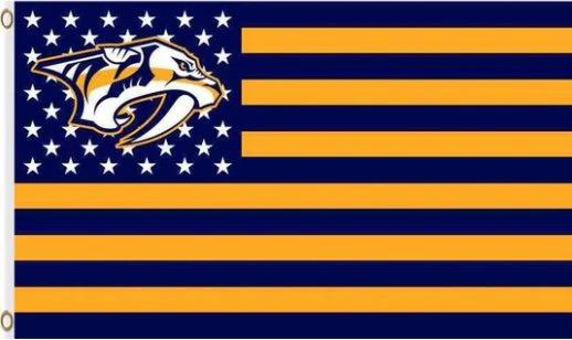 Nashville Predators Custom US Flag 3X5Ft Polyester Digital Print Banner USA by flagsjustdoit