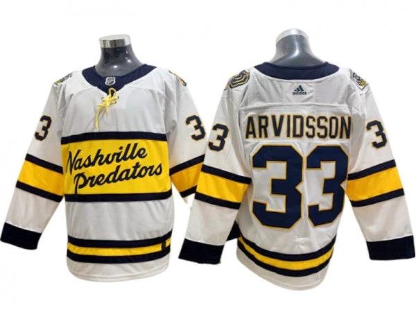 Nashville Predators #33 Viktor Arvidsson White 2020 Winter Classic Jersey by Hockey David