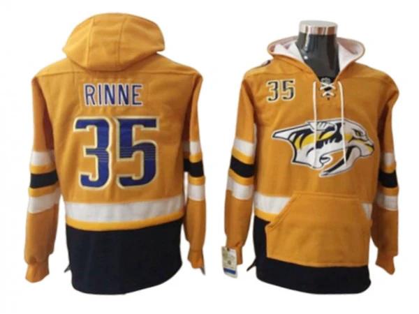 Nashville Predators #35 Pekka Rinne Gold Hoodie by Hockey David