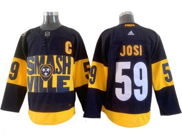 Nashville Predators #59 Roman Josi Black 2022 Stadium Series Jersey by Hockey David