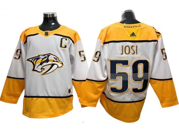 Nashville Predators #59 Roman Josi White Away Jersey by Hockey David