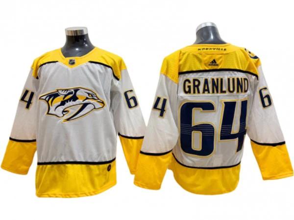Nashville Predators #64 Mikael Granlund White Away Jersey by Hockey David