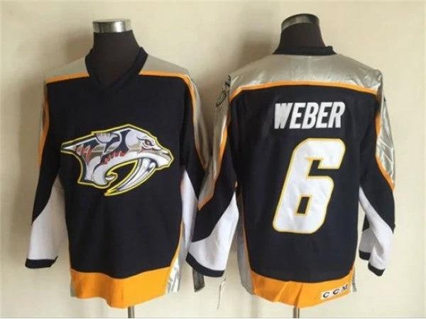 Nashville Predators #6 Shea Weber Black 2005 Vintage CCM Jersey by Hockey David