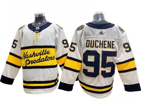 Nashville Predators #95 Matt Duchene White 2020 Winter Classic Jersey by Hockey David