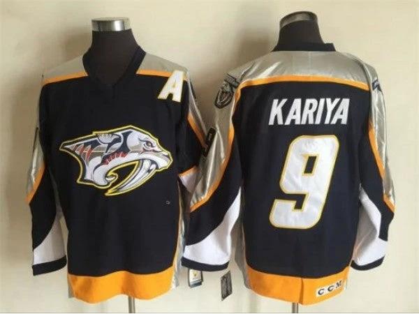 Nashville Predators #9 Paul Kariya Black 2006 Vintage CCM Jersey by Hockey David