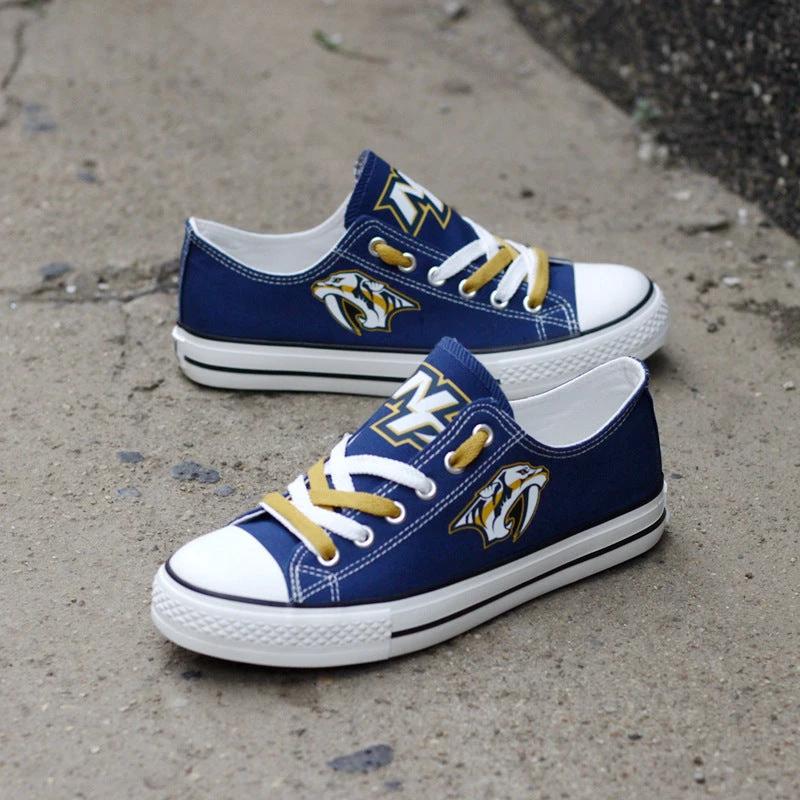 Nashville Predators Low Top Canvas Sport Sneakers Shoes For Men Women Fans by Crocs