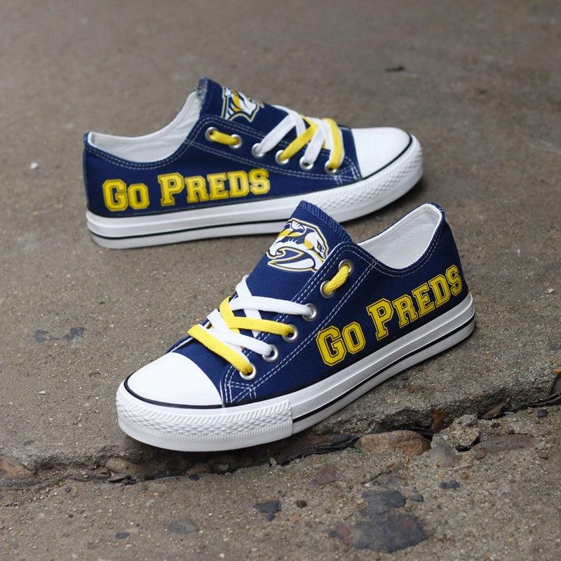 Nashville Predators Low Top Canvas Sport Sneakers Shoes For Men Women Fans by Crocs