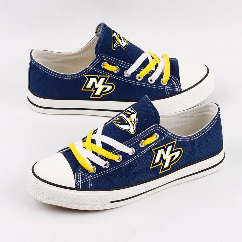 Nashville Predators Low Top Canvas Sport Sneakers Shoes For Men Women Fans by Crocs