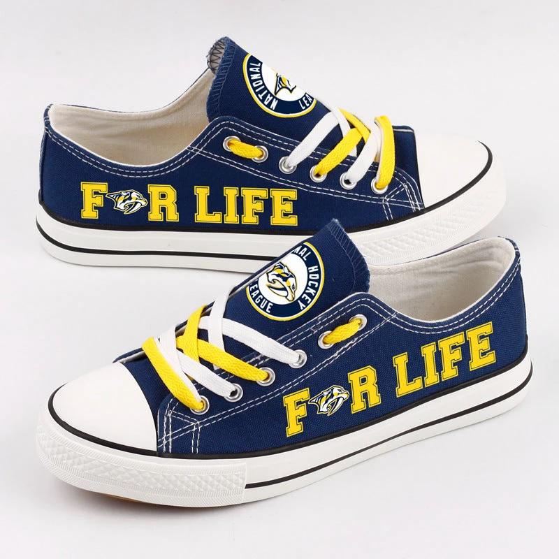 Nashville Predators Low Top Canvas Sport Sneakers Shoes For Men Women Fans by Crocs