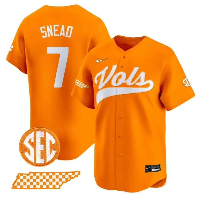 Nate Snead Jersey #7 Tennessee Vols 2025 Premier Limited Stitched Orange by My Store