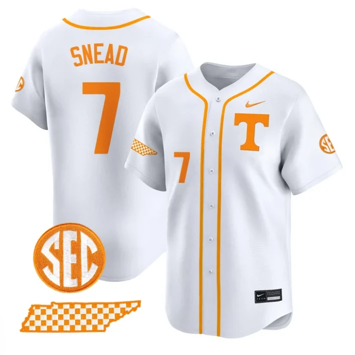 Nate Snead Jersey #7 Tennessee Vols 2025 Premier Limited Stitched White by My Store