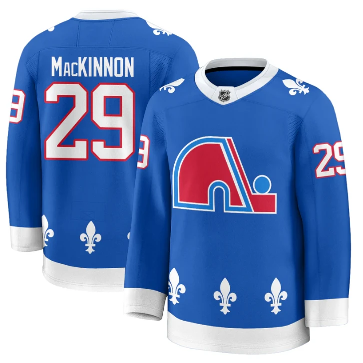 Nathan MacKinnon Jersey #29 Colorado Honour Quebec Nordiques Throwback Stitched by Hockey David