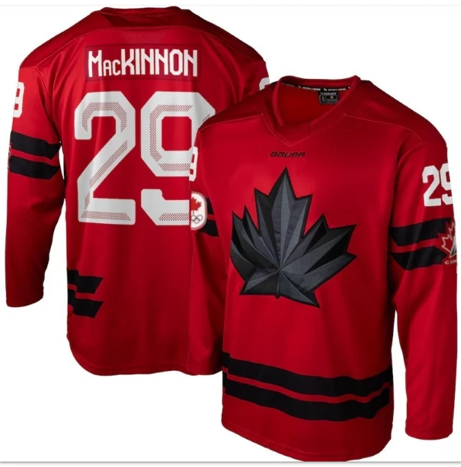 Nathan MacKinnon Jersey #29 Team Canada 2026 Winter Olympics Stitched Red by Hockey David