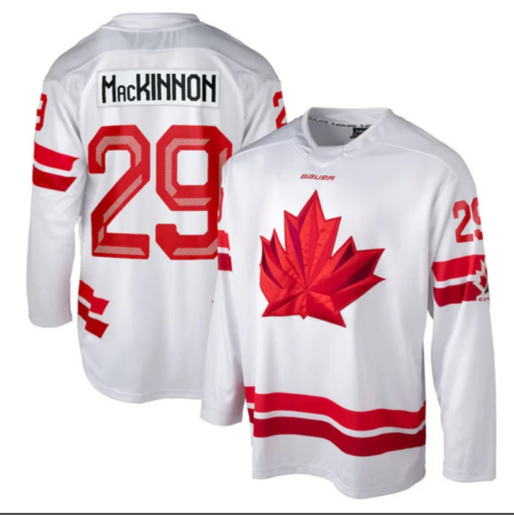 Nathan MacKinnon Jersey #29 Team Canada 2026 Winter Olympics Stitched White by Hockey David