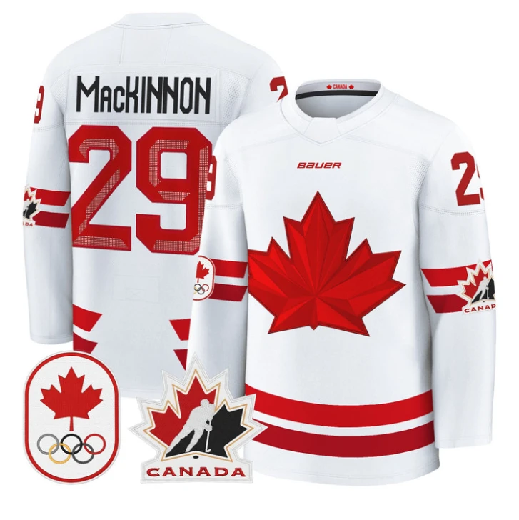 Nathan MacKinnon Jersey #29 Canada Olympic 2026 Premium Hockey Stitched by Hockey David