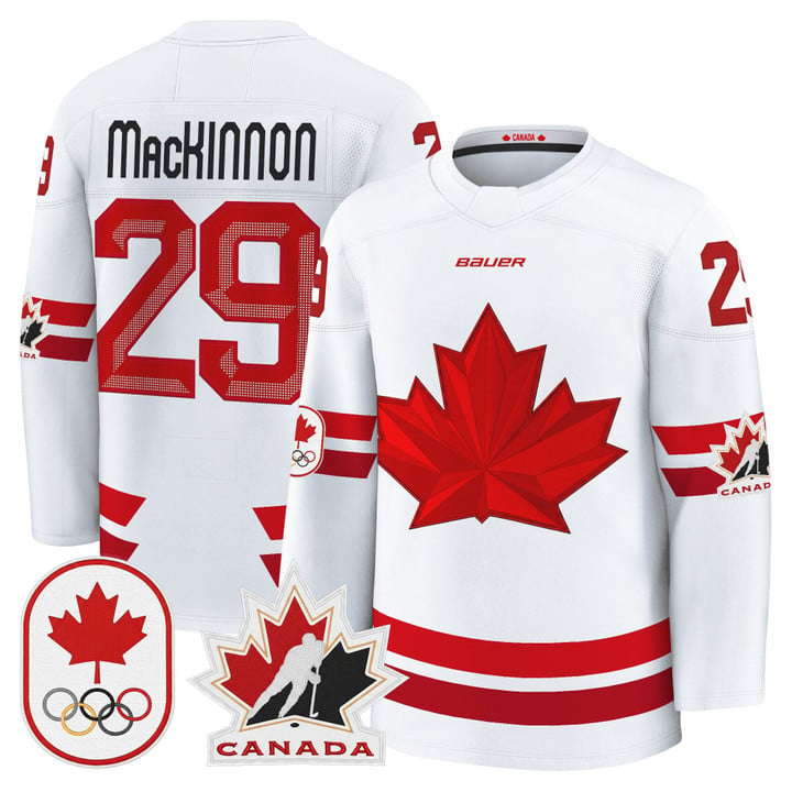 Nathan MacKinnon Jersey #29 Canada Olympic Premium Hockey 2026 Stitched by Hockey David