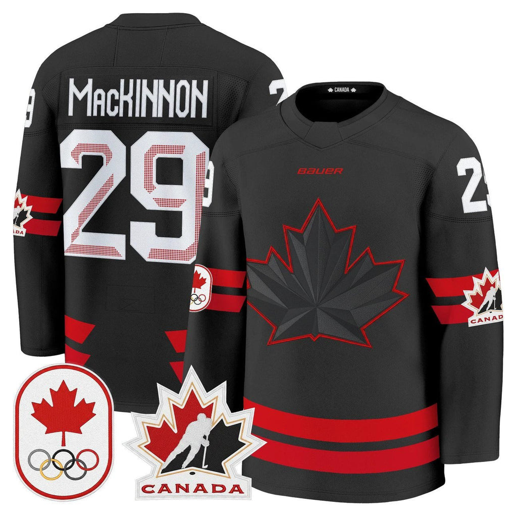 Nathan MacKinnon Jersey #29 Canada Olympic Premium Hockey Stitched by Hockey David