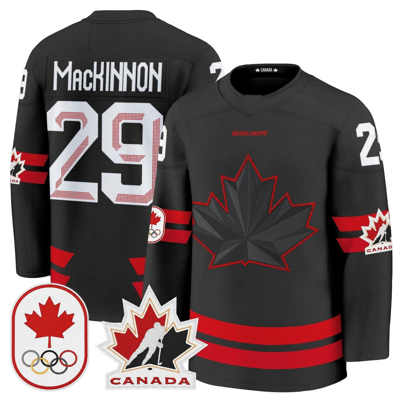 Nathan MacKinnon Jersey #29 Canada Olympic Premium Hockey Stitched by Hockey David