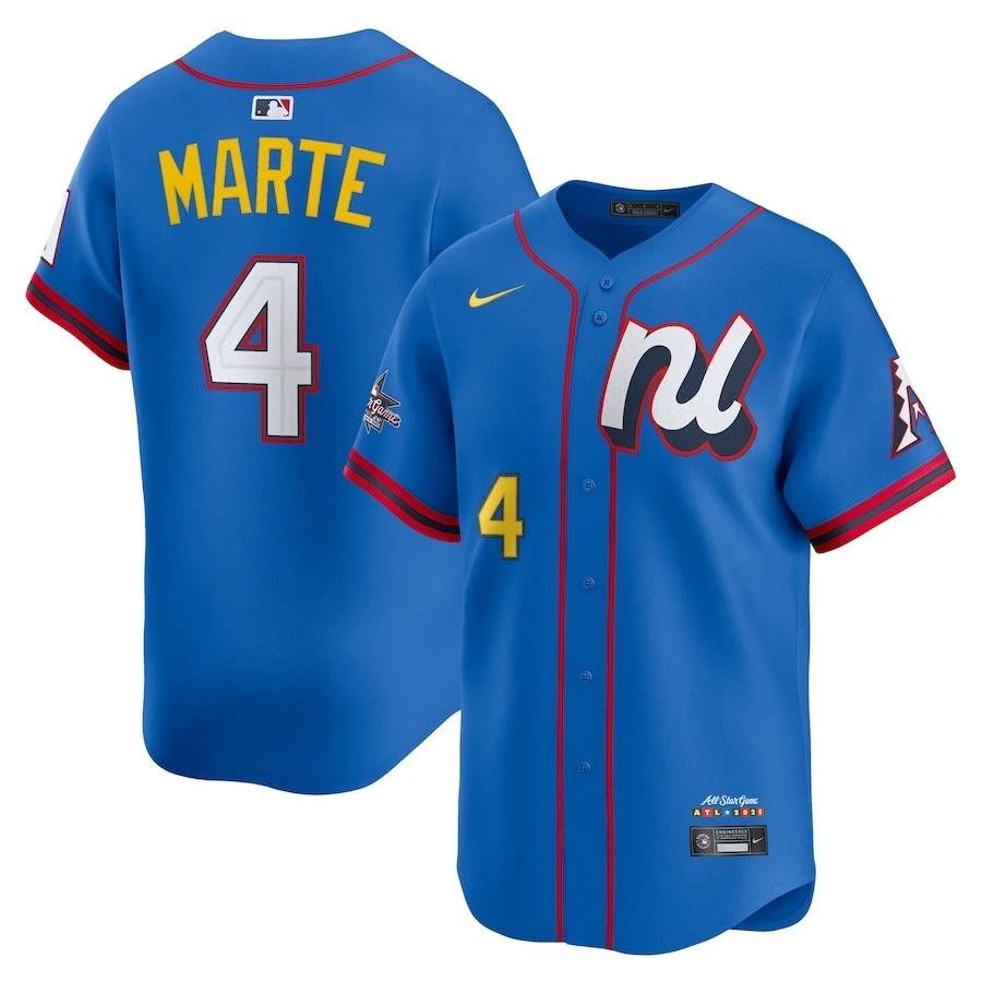 National League Ketel Marte #4 Blue 2025 All-Star Limited Jersey Stitched by My Store