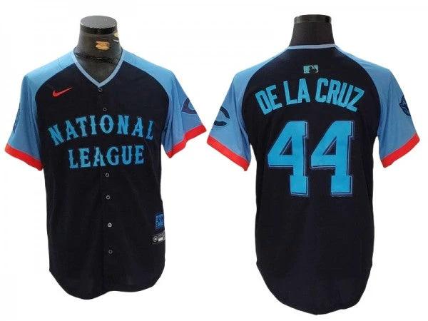 National League #44 Elly De La Cruz 2024 MLB All-Star Game Limited Jersey - Navy by My Store