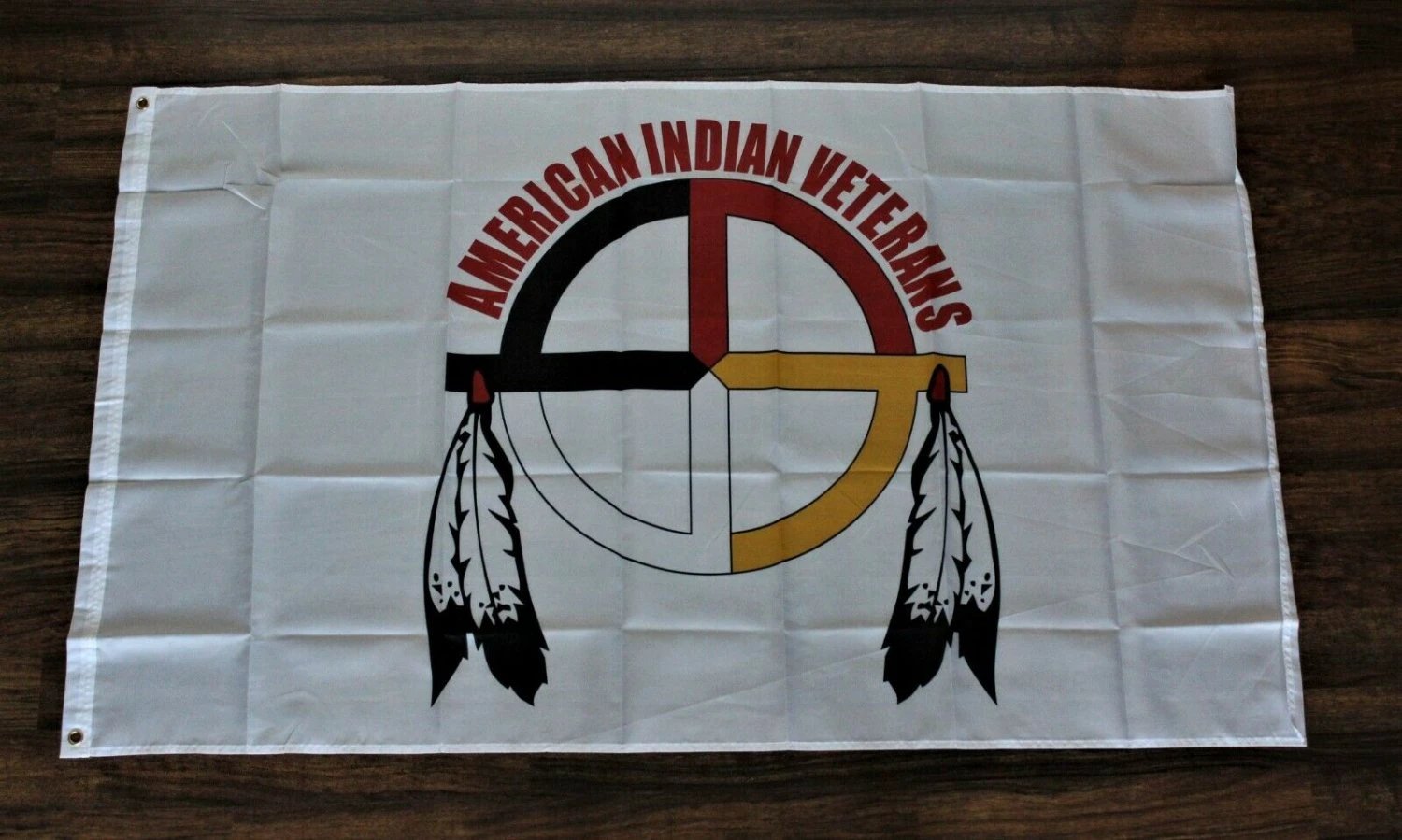 Native American Indian Veteran Banner Flag 3x5ft Huge Armed Forces USA by flagsjustdoit