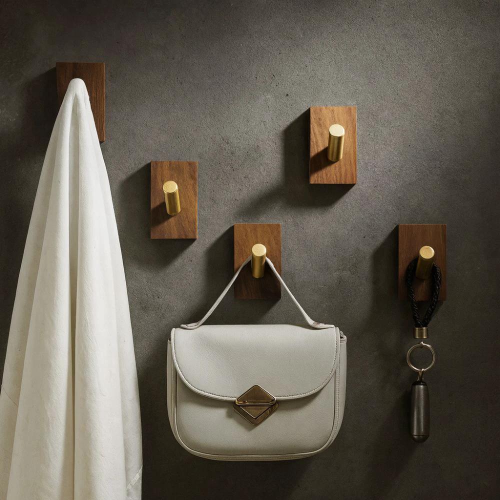 Natural Wood Hook Wall Organizer by Casa & Beyond