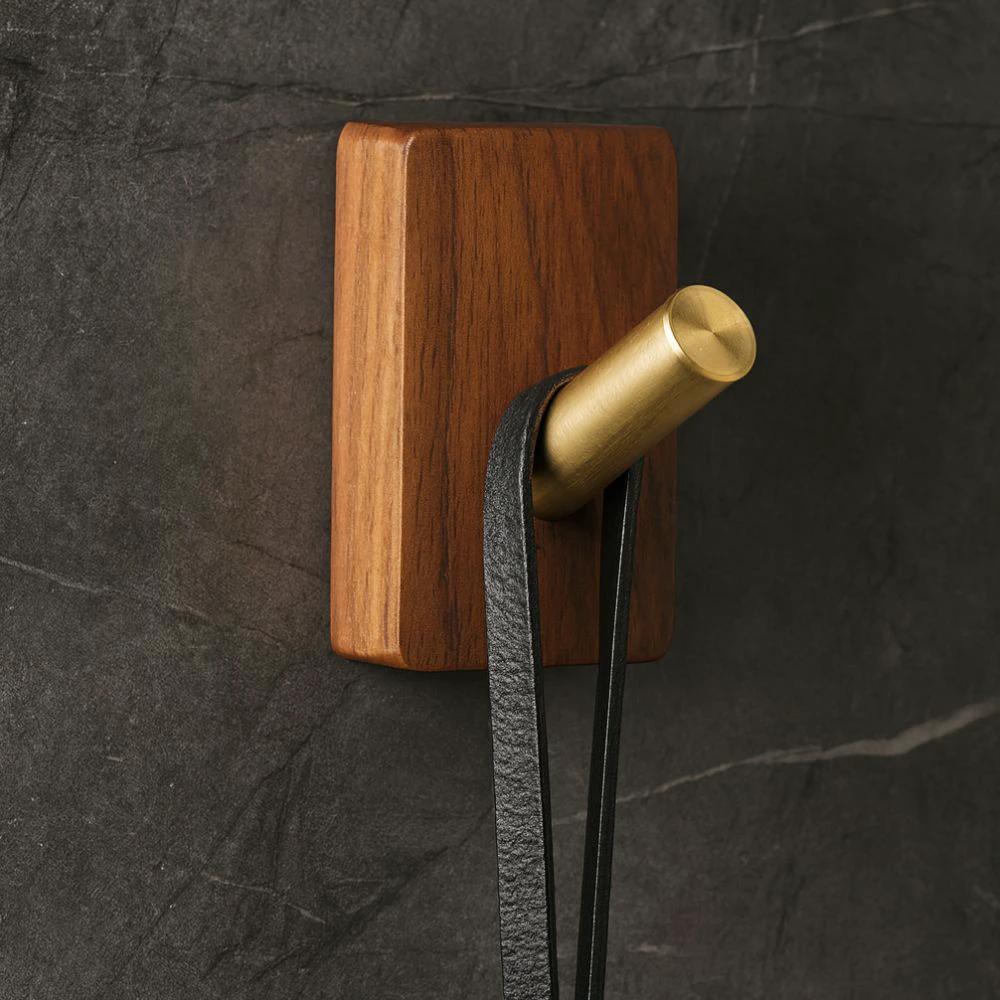Natural Wood Hook Wall Organizer by Casa & Beyond