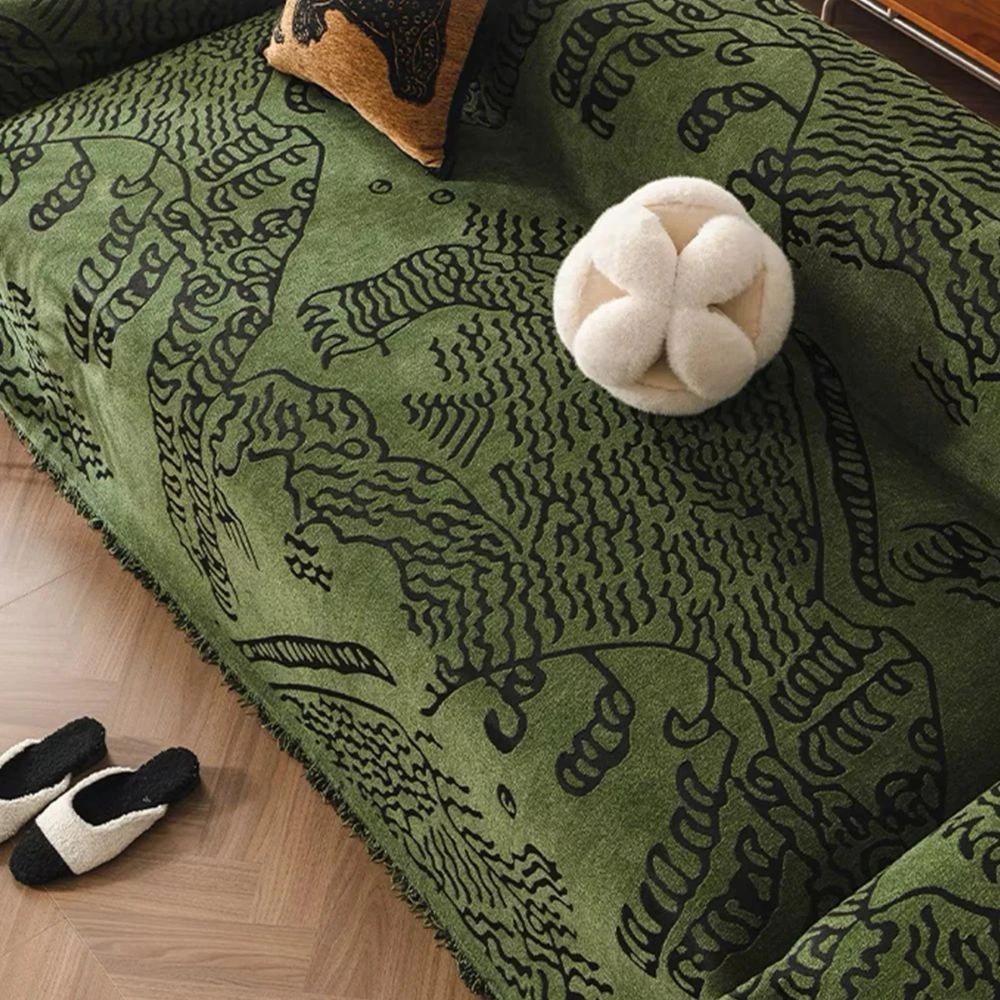 Nature Sketch Pattern Sofa Cover by Casa & Beyond