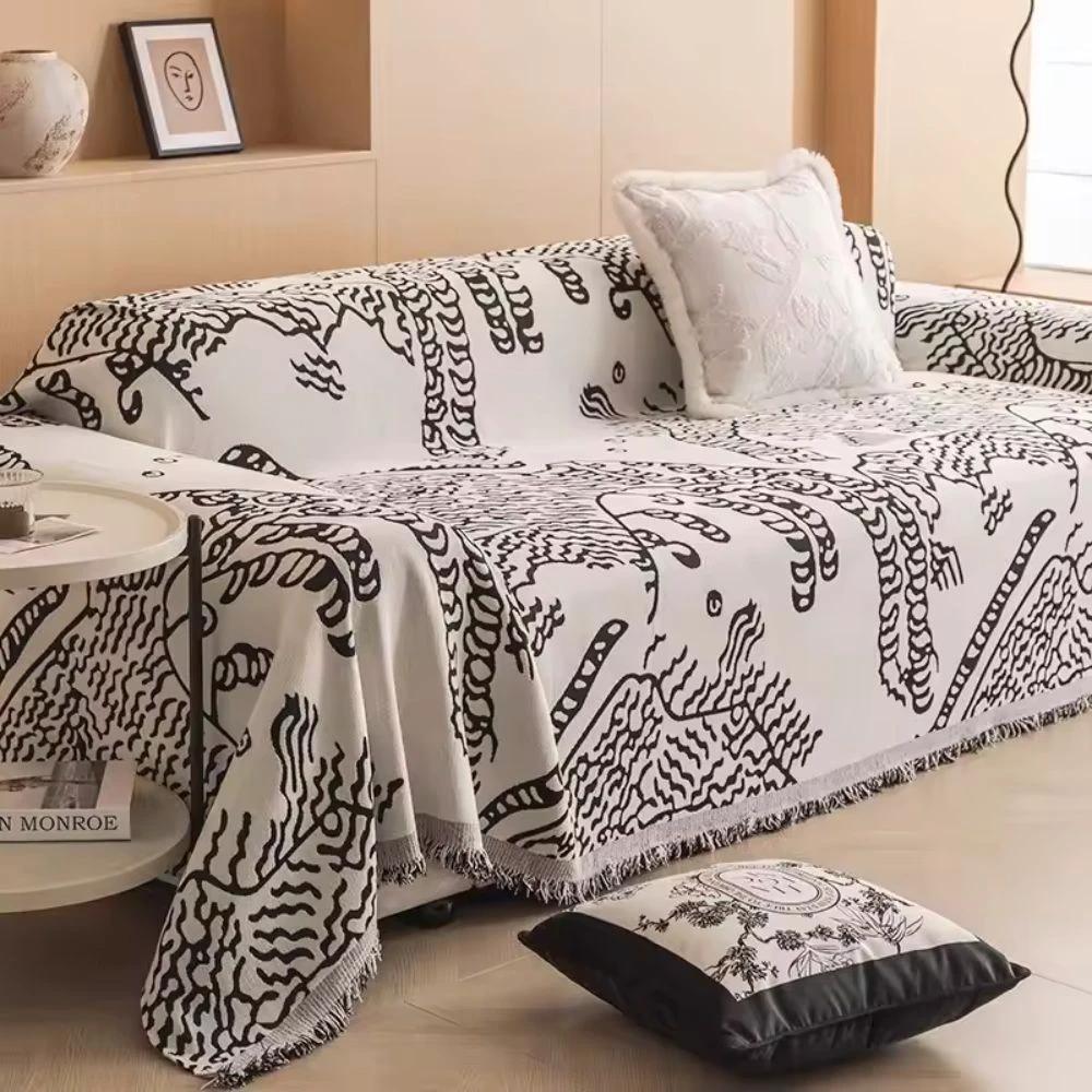 Nature Sketch Pattern Sofa Cover by Casa & Beyond