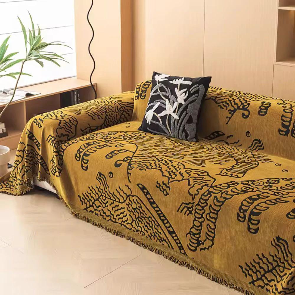 Nature Sketch Pattern Sofa Cover by Casa & Beyond