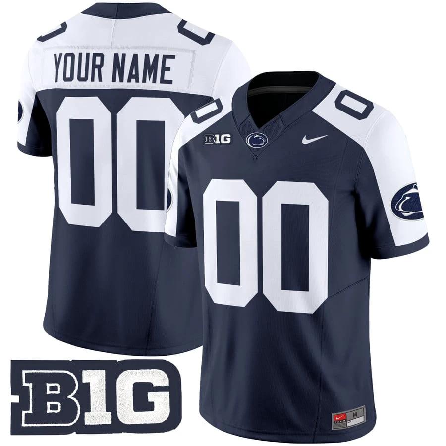 Custom Penn State Nittany Lions Jersey Vapor Limited 2025 Stitched Navy Alternate by My Store